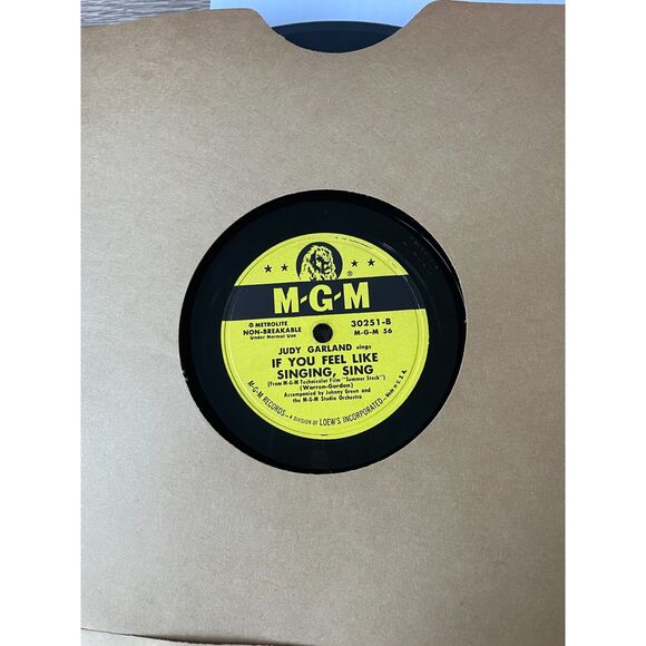 Vintage 1950 Summer Stock with Judy Garland and Gene Kelly Three Vinyl Records - Picture 6 of 7